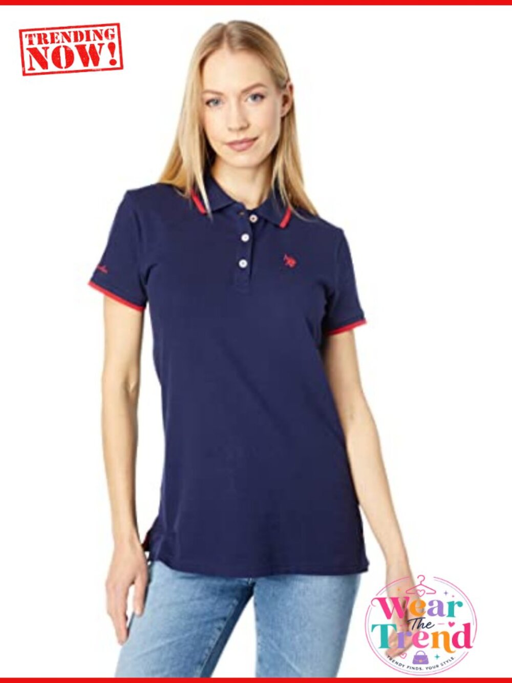Women's Classic Stretch Pique Polo Shirt Cotton 3/4 Sleeve Casual